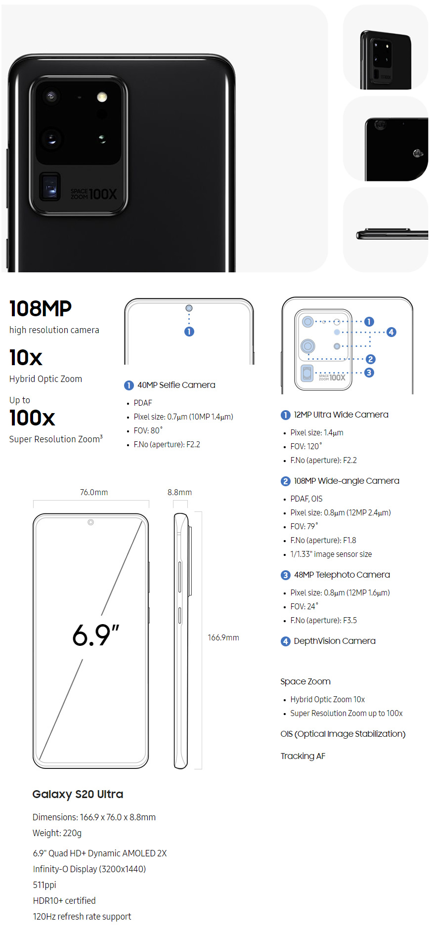 samsung galaxy s20 ultra full specifications