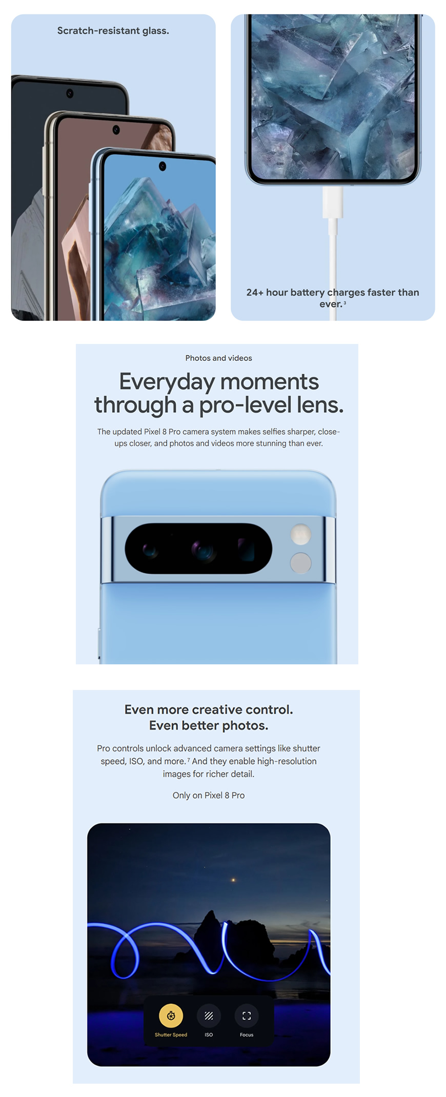 Google Pixel 8 Pro camera views