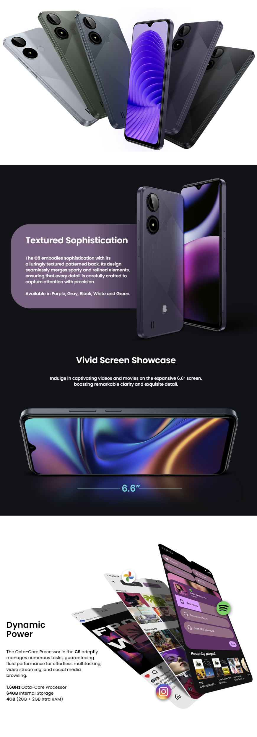 BLU C9 smartphone images and specs