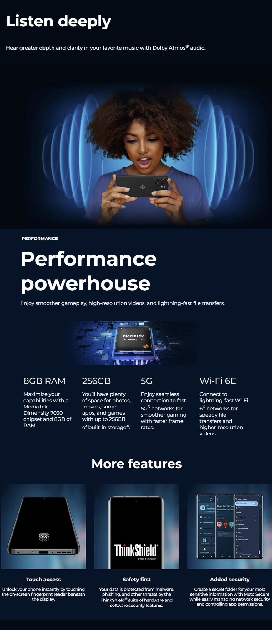 Motorola Edge 5G 2023 sound and chipset