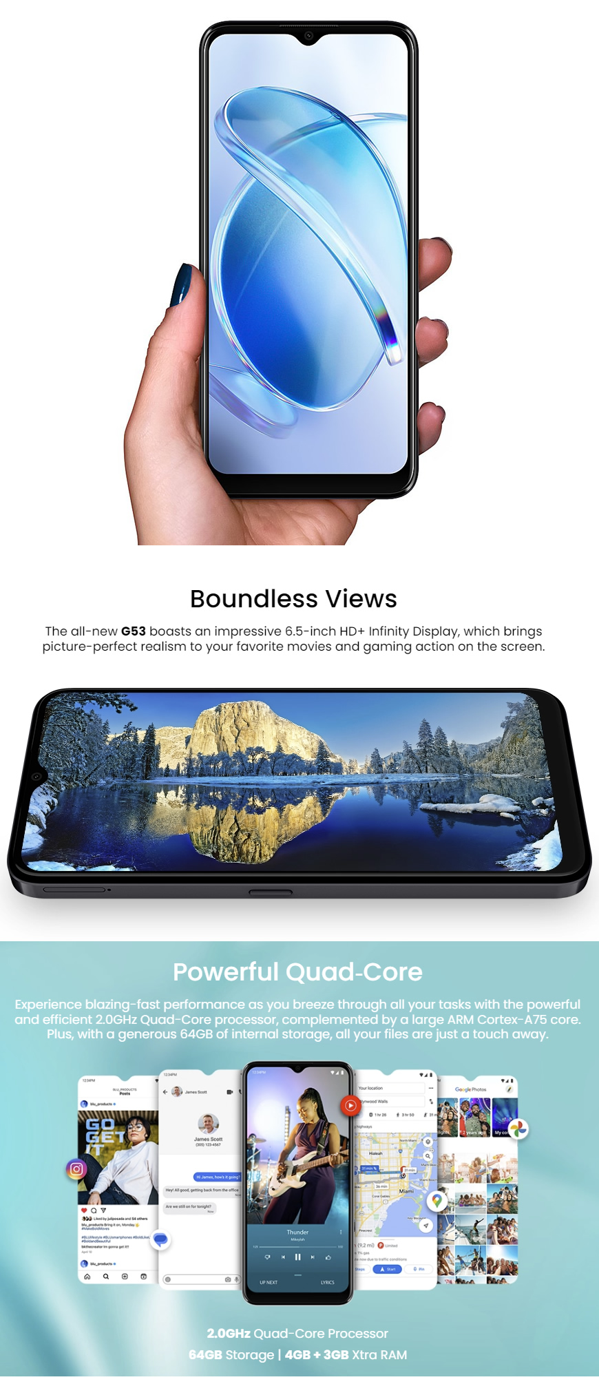 BLU G53 features and specs